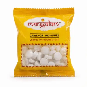 Mangalam Camphor Tablet - 5 gm - 15 Tablet Approx - Pack of Single
