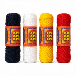 Cotton Thread - "তুলো সুতো" - Red-White-Yellow-Black- Color - 555 Thread