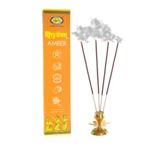 Cycle Rhythm Amber - With Free Match Box -110 gm Pooja Agarbattis - Incense Stick
