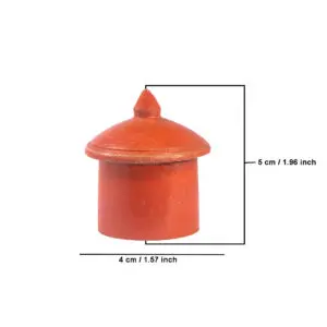 Traditional Mundi Sindur Dibbi - Mundi Kouto - Hand Made Wooden Mundi Container