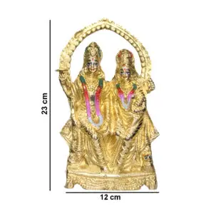 Laxmi Narayan - 9" Brass Murti - Maa laxmi And Narayan Pure Pital Brass Murti To worship