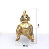 Laddoo Gopal - 5 No. / 4.5" Brass Laddu Gopal Murti - Laddu Gopal Pure Pital Brass Laddoo Gopal To worship - Image 3