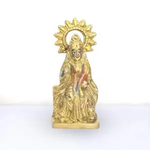 Maa Lakshmi - 6.5" Pittal - Brass Laxmi Mata Murti - Pure Pital Brass Lakshmi Mata Murti