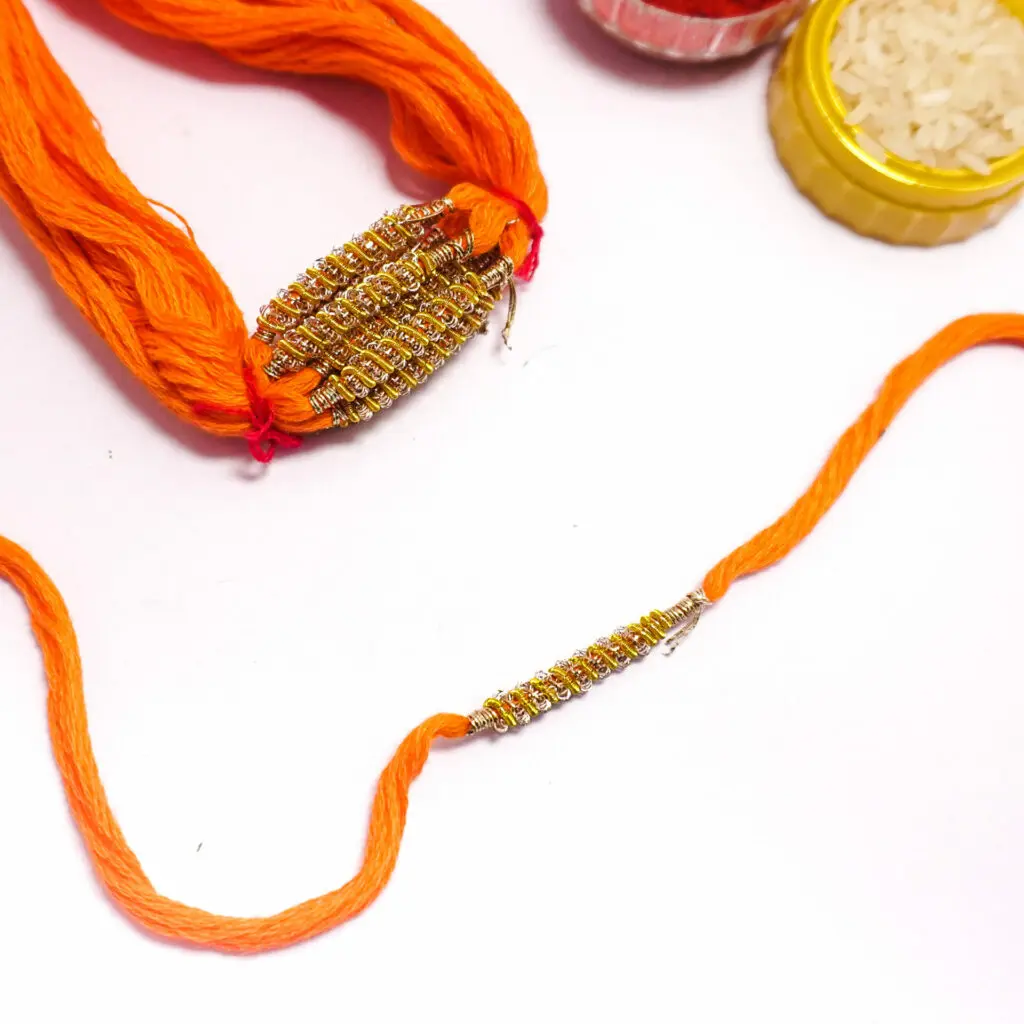 Handcrafted - Traditional Thread Bracelet - For Raksha Bandhan - Set Of 10 Pieces - Image 2