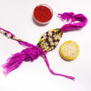 Amazing- Multi Colour Beads Rakhi- Handcrafted Premium Rakhi -Set of 10 pieces