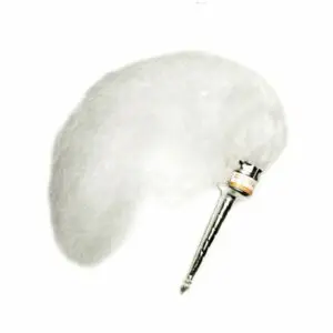 Original White Chamar (Synthetic Hair) - Chanvara - Chawar - Yak Tail Fly Whisk - German Sliver Handle 239 gm+ 20" × 8" Tail (approx)