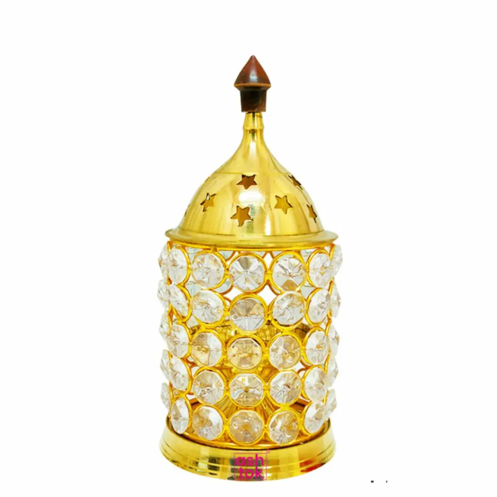 Crystal Diya Brass - Gift Item - Lighting Lamp - Diwali Diya - Deepam - Image 6