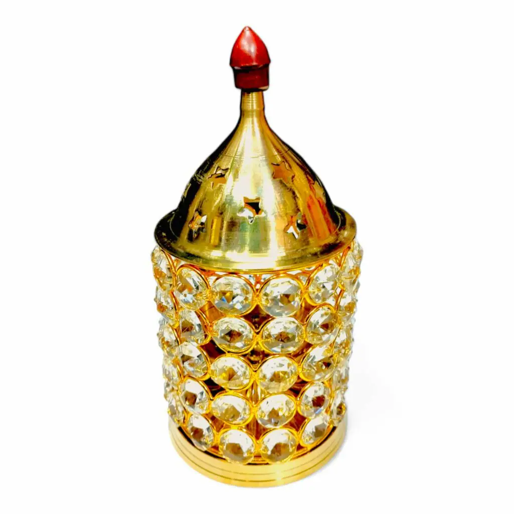 Crystal Diya Brass - Gift Item - Lighting Lamp - Diwali Diya - Deepam