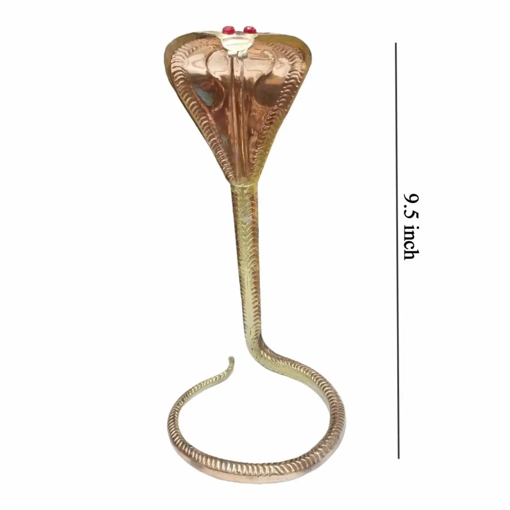 Pure Copper Snake - 9 Inch (Height) - For 8 No Shiva Lingam - Image 3