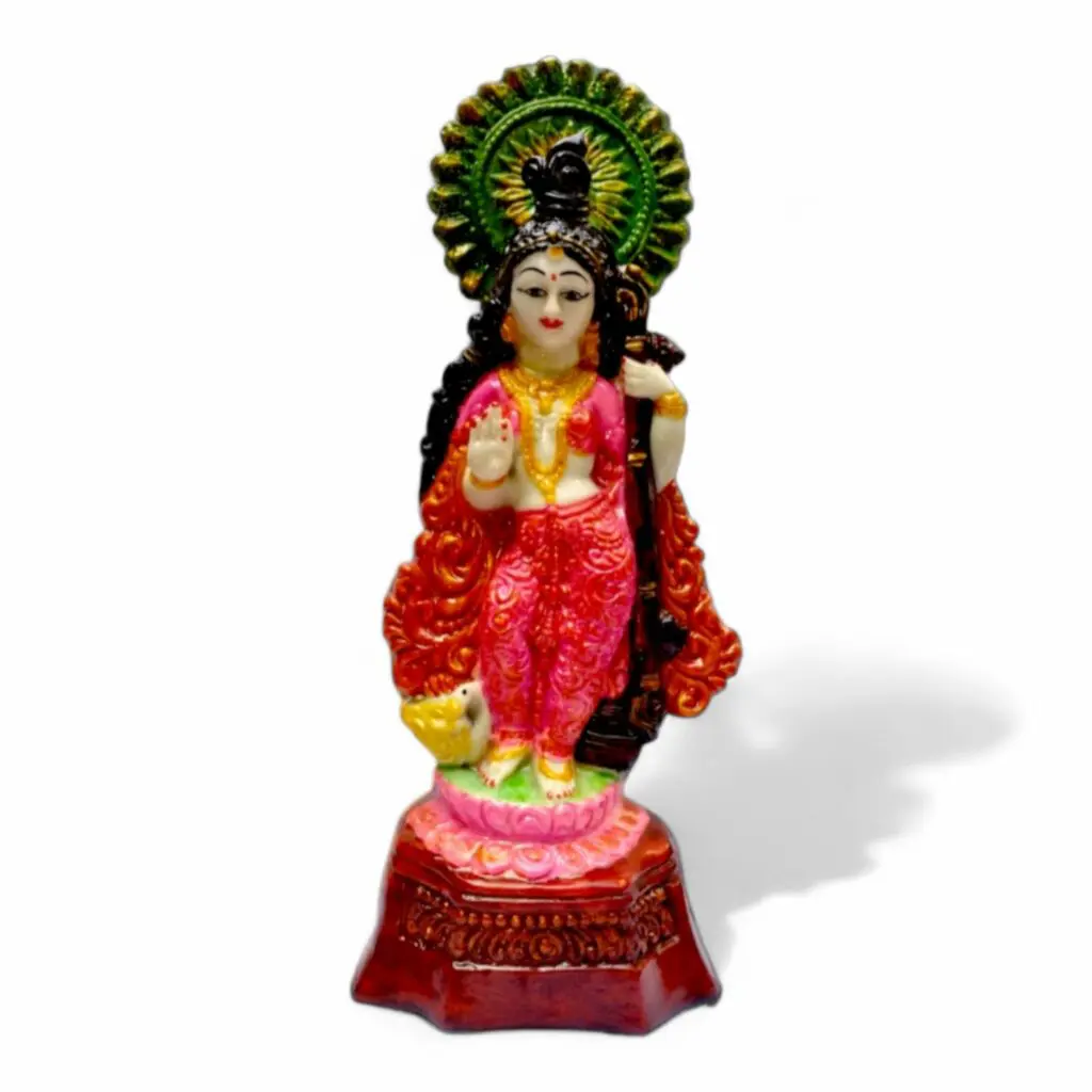 Maa Swaraswati - Marble Dust Murti - 28 cm For Home - Office - Puja Ghar
