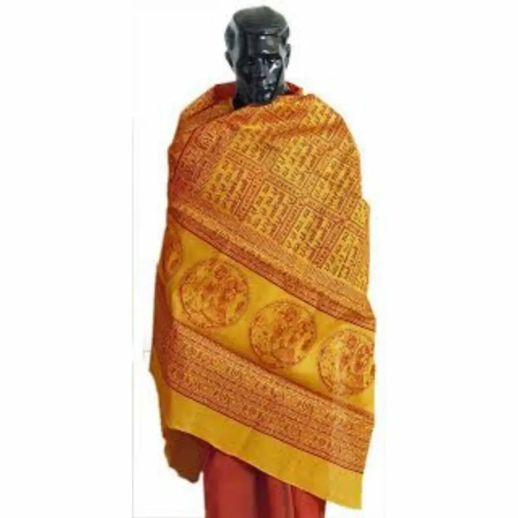 XL Size Mayapuri Bhagwa Namavali - Namabali - Ramabali - With Hare Krishna Printed In Bengali - Image 4