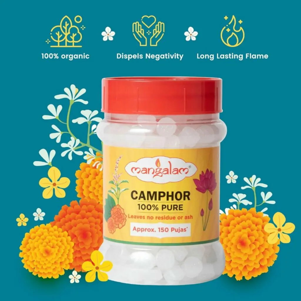 Mangalam Camphor - "মঙ্গলম কর্পূর" - "मंगलम कपूर" - Tablet 50 gm Jar - Image 4