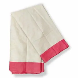Kora Saree - Koda Saree - 100% Pure Cotton White Saree - Kapda- For Wearing or Arpan In Puja