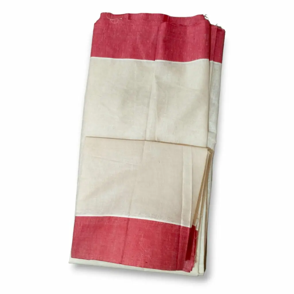 Kora Saree - Koda Saree - 100% Pure Cotton White Saree - Kapda- For Wearing or Arpan In Puja - Image 2