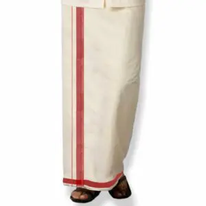 Kora Dhoti - Koda Dhoti - 100% Pure Cotton White Dhoti - Kapda - For Wearing or Arpan In Puja