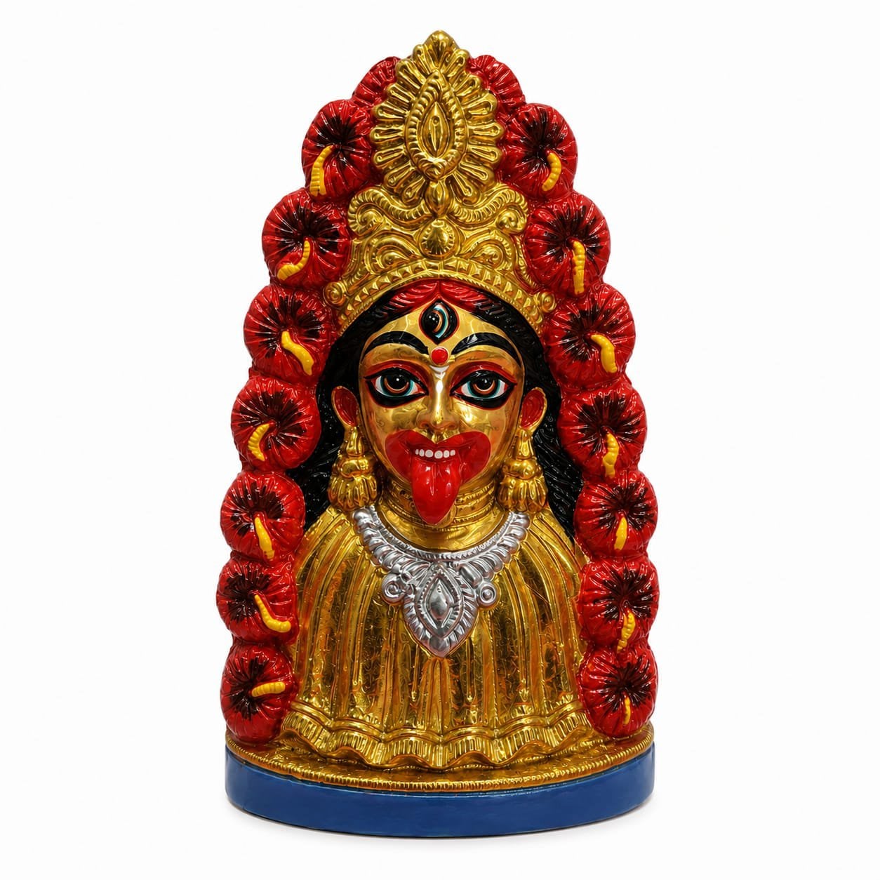 Pure Brass Maa Tara Murti - 11 Inch × 7 Inch - 3.2 kg Approx Highly Finished Maa tara Murti