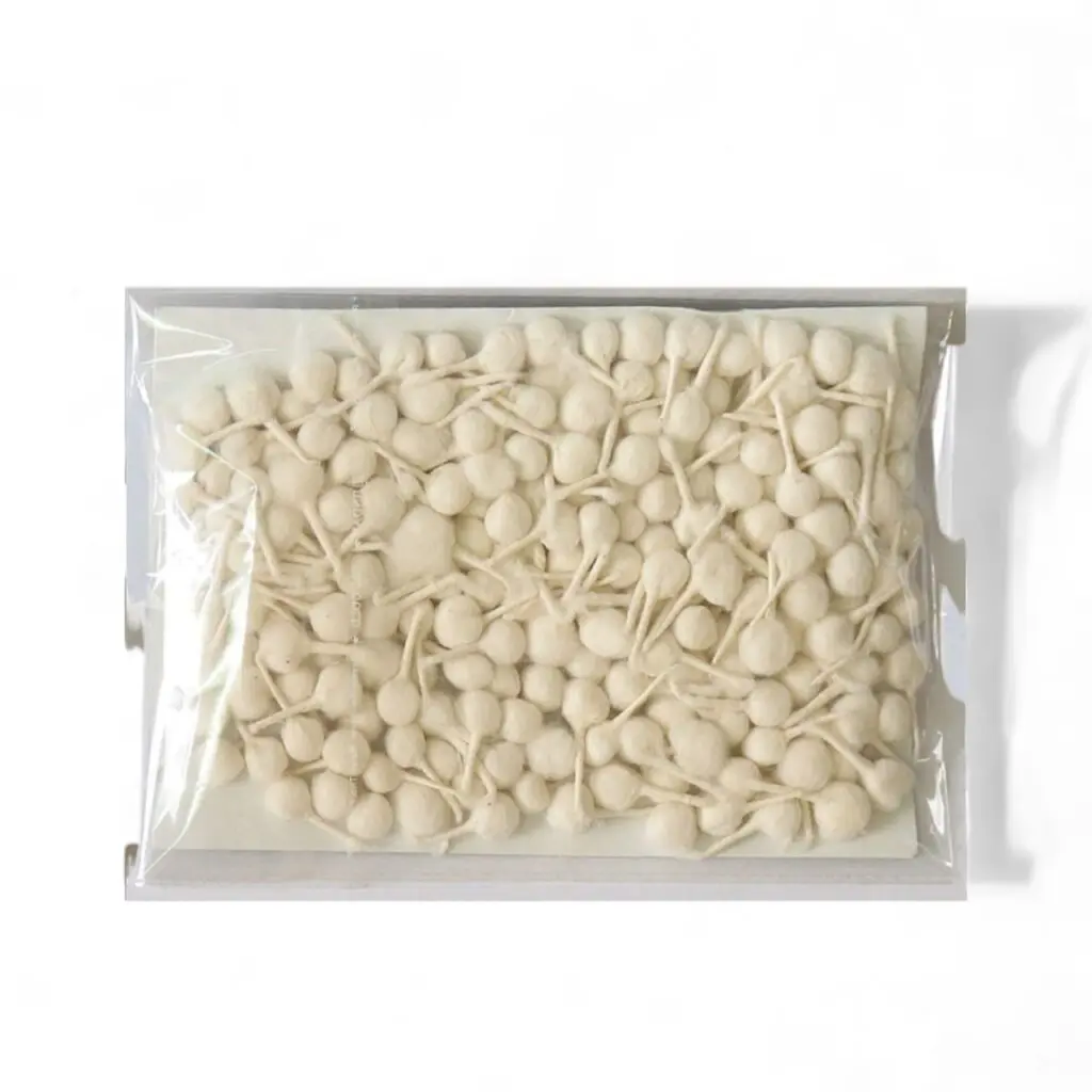 Pooja Diya Phool Batti - Cotton Wicks - Rui Batti - Bori Solta - Guti Solta - Pack of 150 Pieces