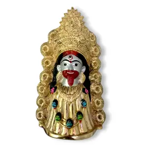 Pure Brass Maa Tara Murti - 25 Inch × 14 Inch, 25 kg - Originally Painted