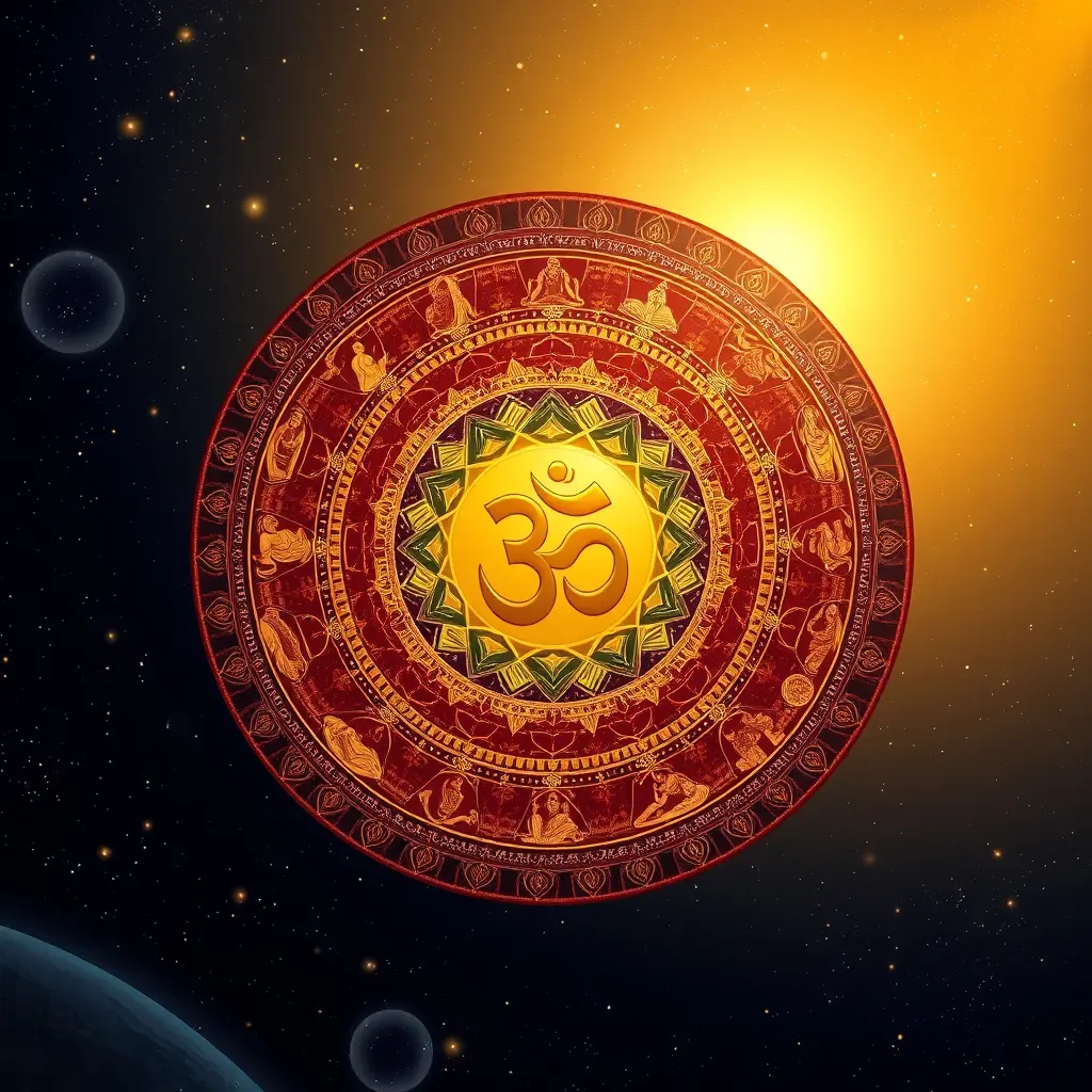A serene depiction of Buddhist principles and symbols