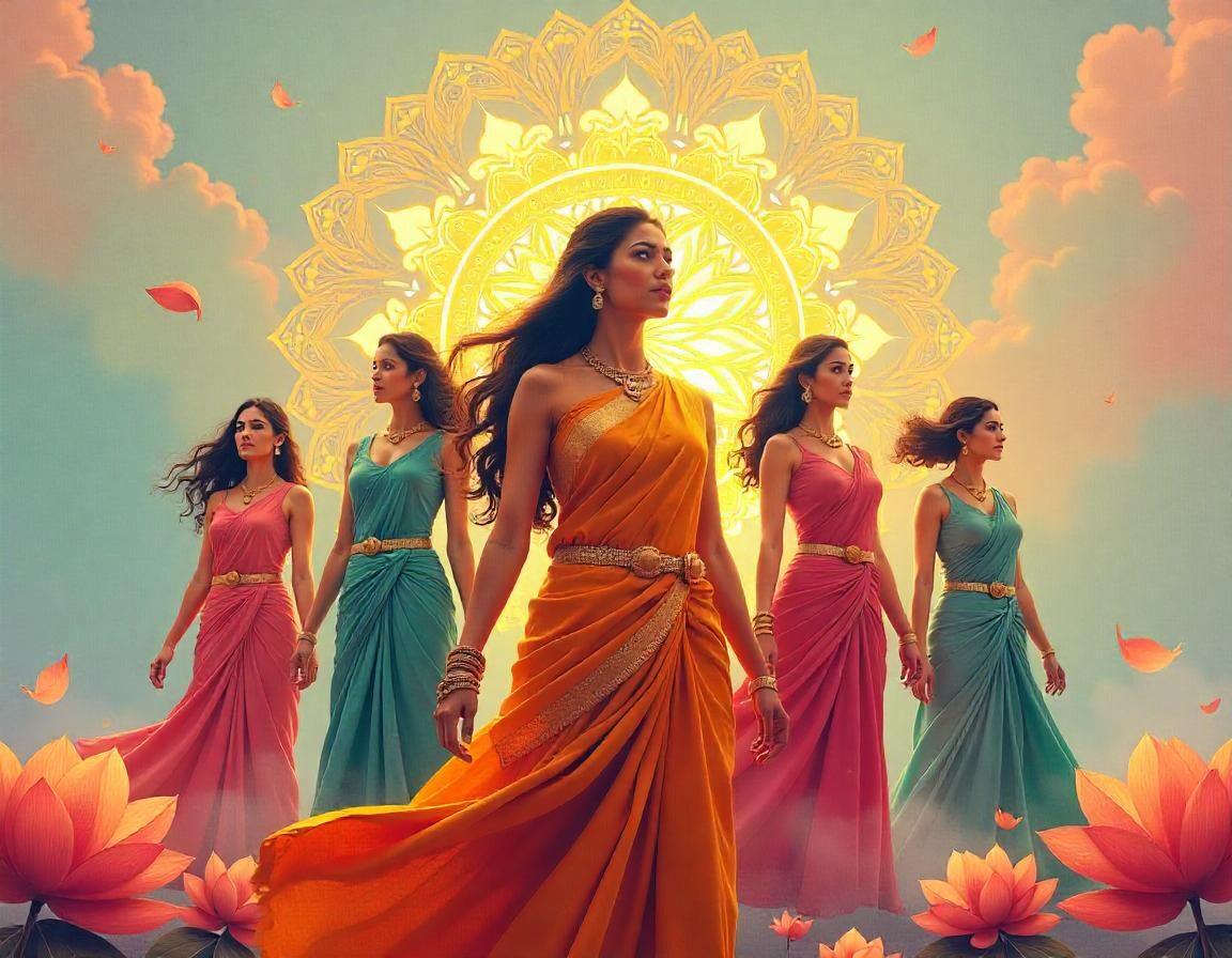 A female Kabaddi player focused during a match