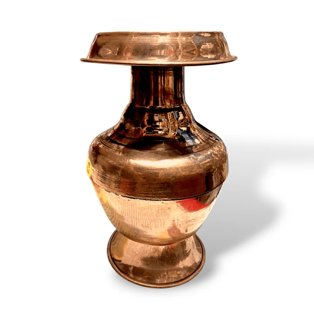 Pure Copper Debi Ghat - 6 No Devi Ghot - 10" Height Devi Ghat - Made Of Thick Copper Sheet Heavy Weight Pure Copper Noggin