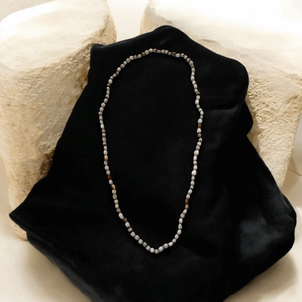 Vaijanti Mala - "वैजयंती माला" Original 108 Vaijayanti Garland 108 Beads Original Vaijanti Garland Jaap Mala Real Baijanti Ka Garland Vyjanti Vaijayanti Bead Mala Baijanti Ka Garland Hand Knotted For Men & Women Meditation Chanting Wearing - Astrological Purpose - Image 2