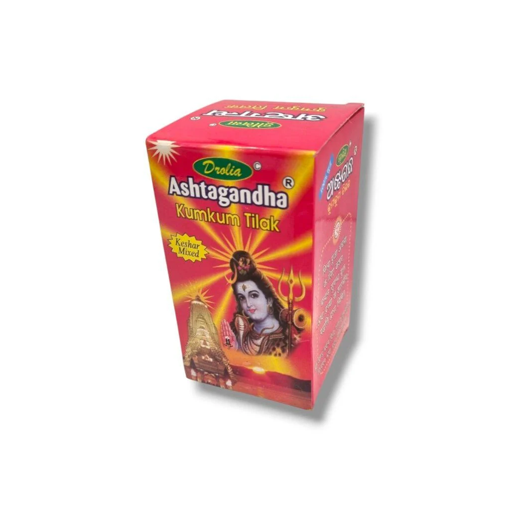 Pure Ashtagandha KumKum Tilak - Original Keshar Mixed Chandan (Sandalwood) 125 gm - Image 3