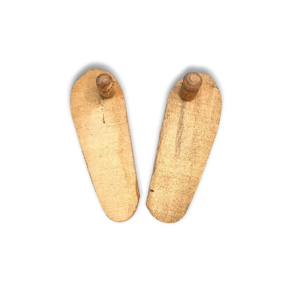Pure Wooden Kharam - Wooden Paduka - Khadau For Puja Purpose - Kharam - Khadau - 4.5" Inch - Small Size