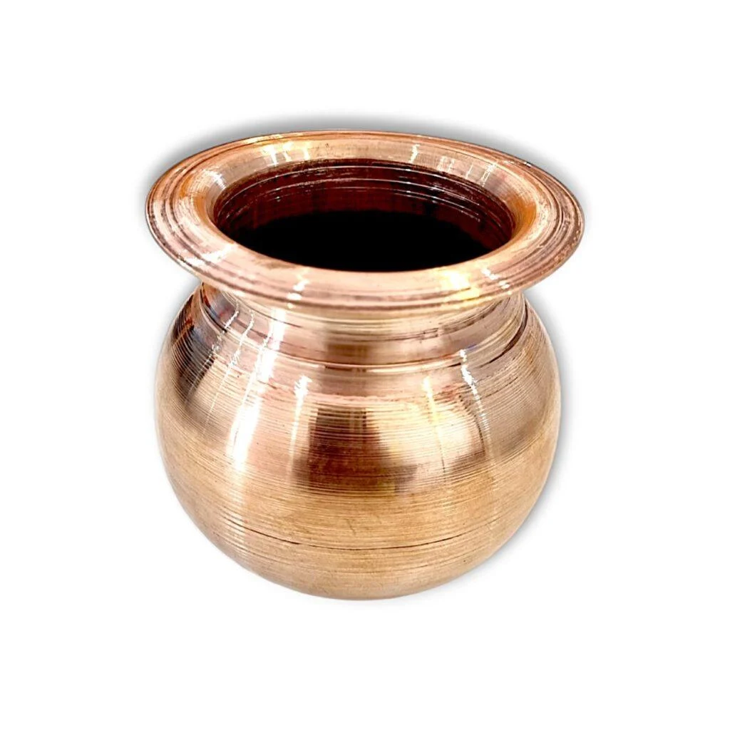 Pure Copper Ghat - Single Plate No Joint Copper Kalash - Puja Kalash - Designer Lota 100 gm Approx - Image 3