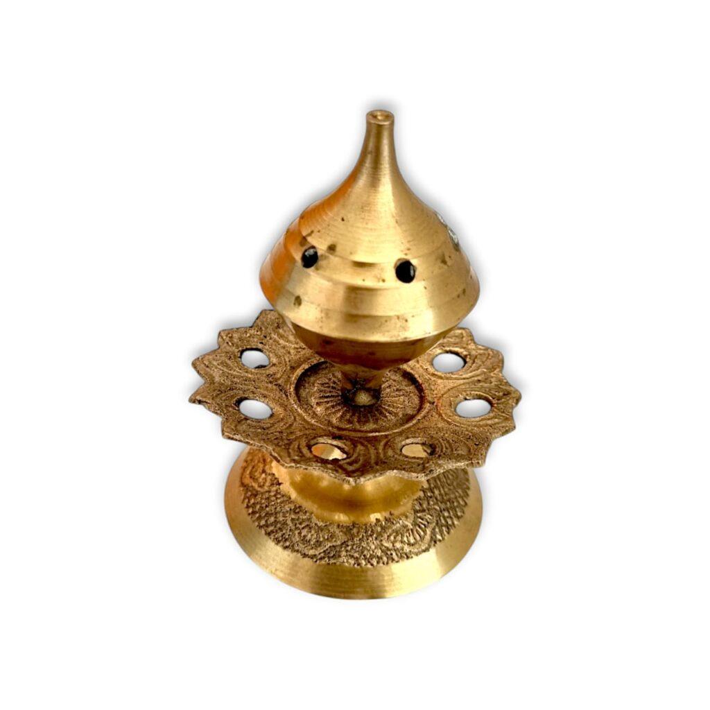 Pure Brass Agarbatti Stand - Incese Stick Holder - "शुद्ध पीतल अगरबत्ती स्टैंड" - Image 2