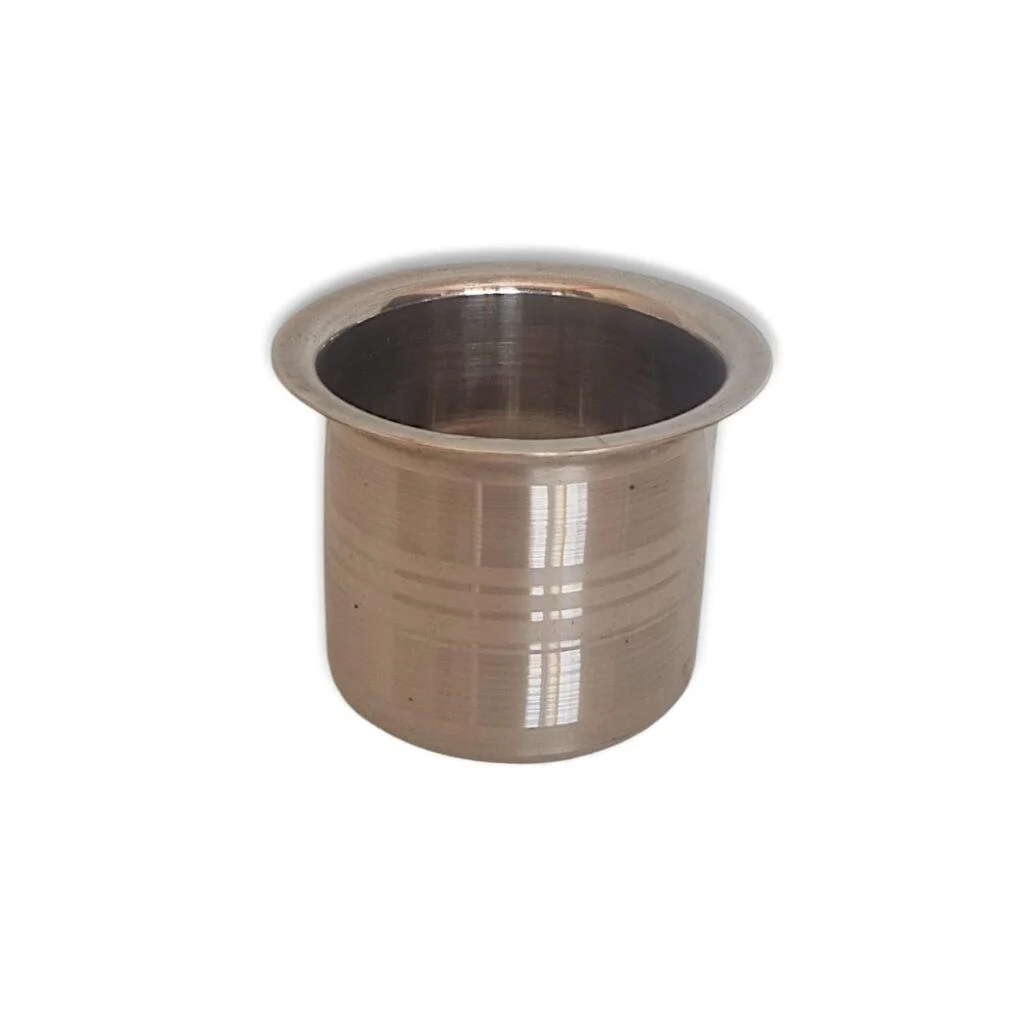 Pure Stainless Steel Pancha Patra - With Achmani - Spoon - "पंचपात्र" - "स्टेनलेस स्टील पंचपात्र" - Large Size - Image 7