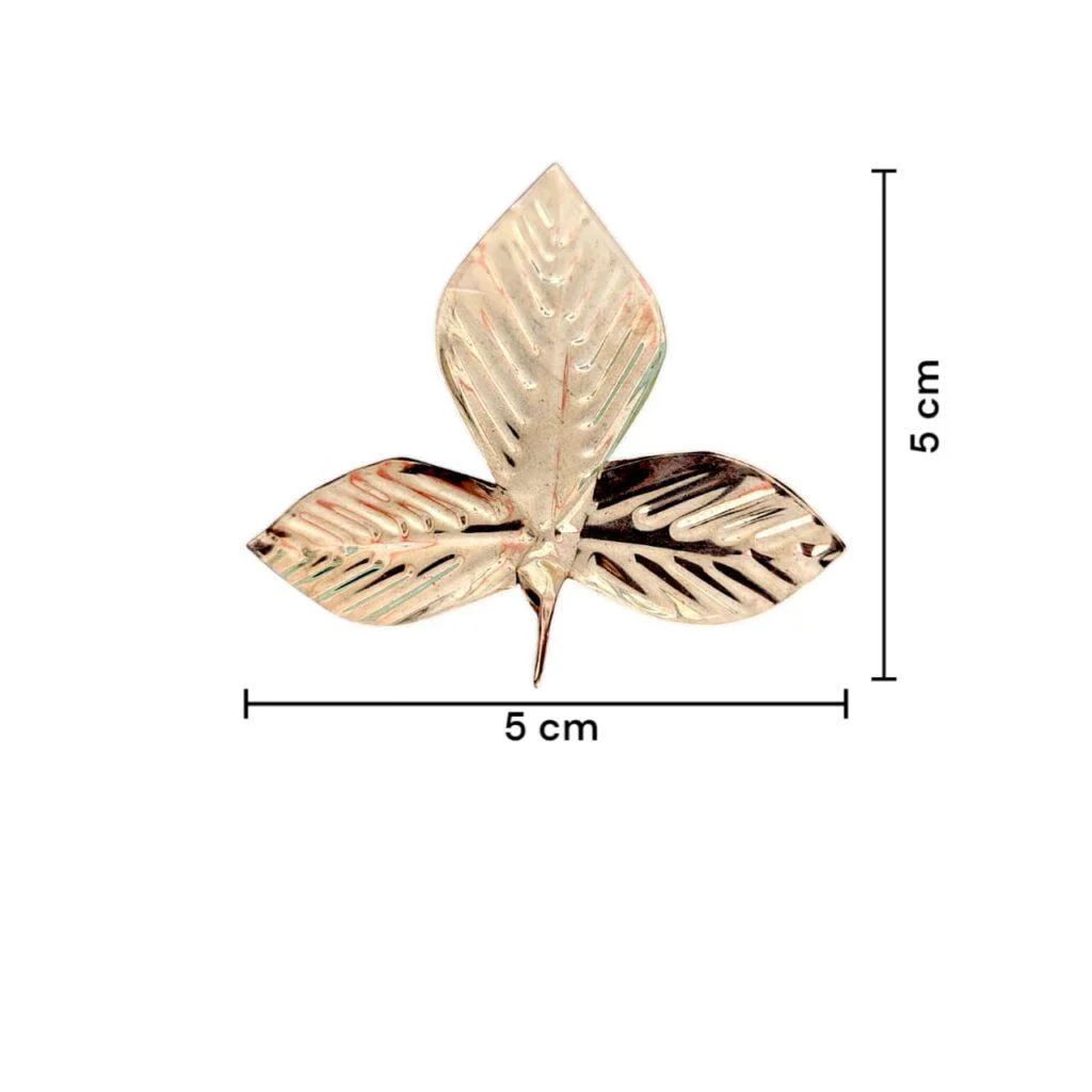 Pure Brass Bel Patta - MAYAPURI Original Bel Patta - Made From Single Sheet - No Joint Bilvapatra - "बेल का पत्ता" - 2 Inch - Set of 4 Piece - Image 2
