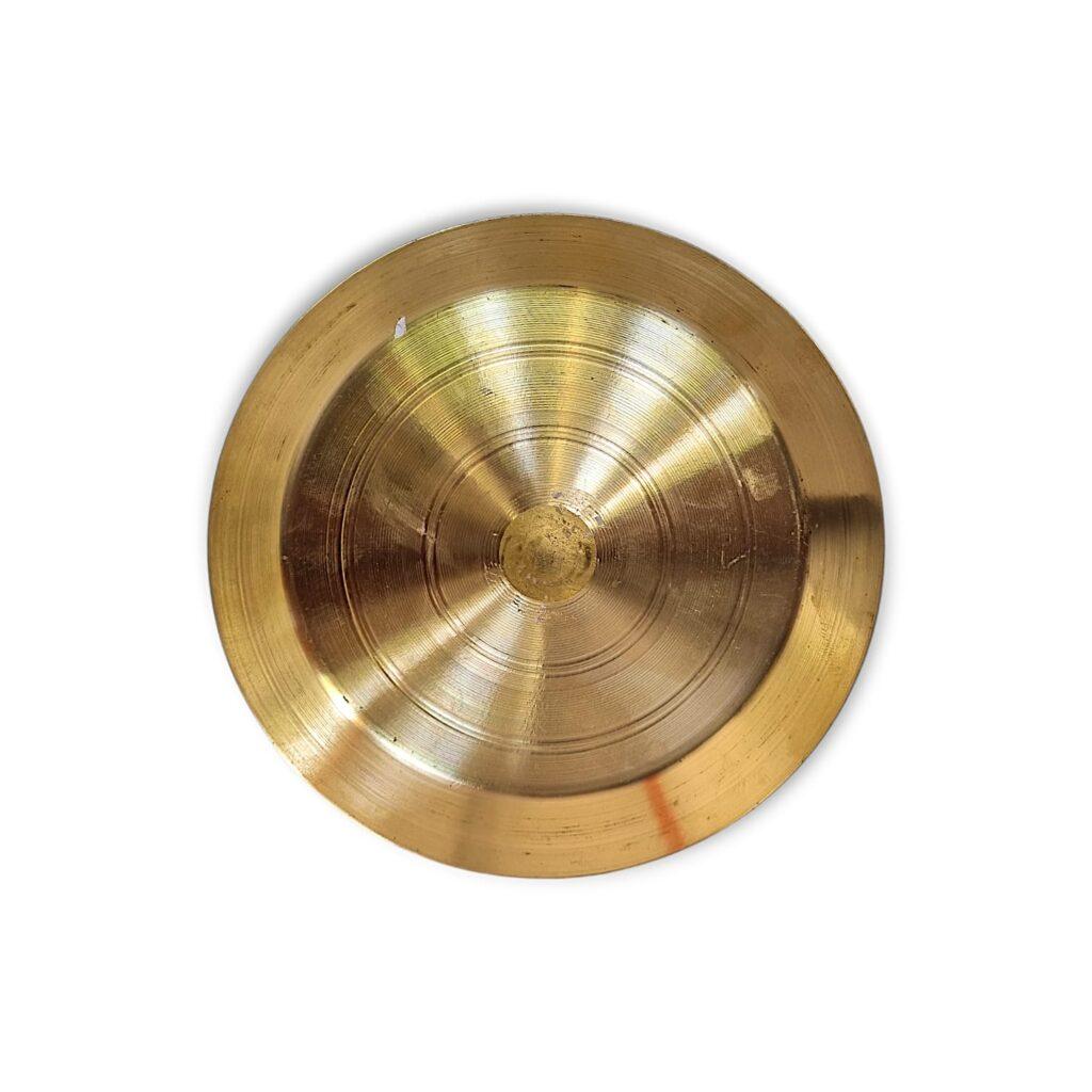 Original Pure Brass Pooja Plate - Pooja Plate - पूजा की थाली 5.6 Inch - Image 4