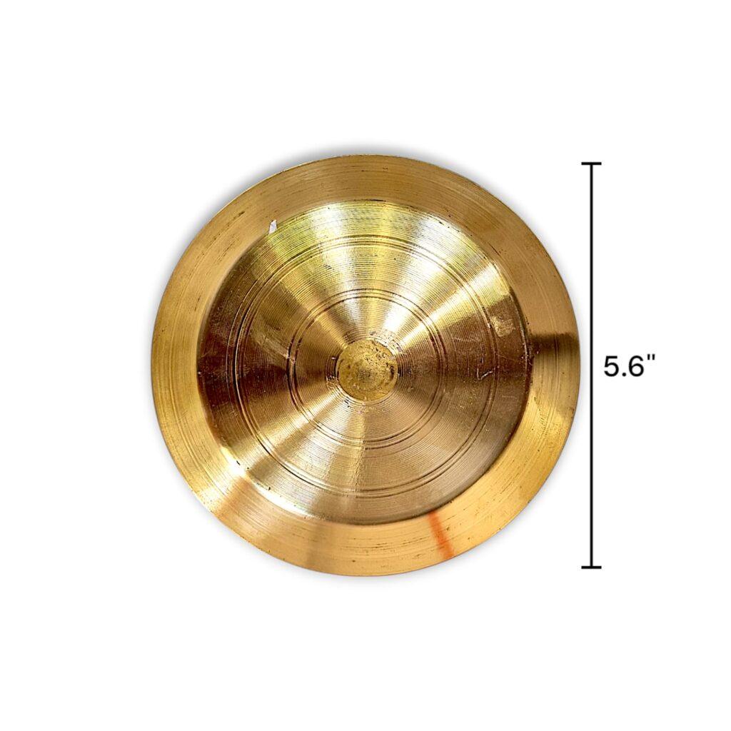 Original Pure Brass Pooja Plate - Pooja Plate - पूजा की थाली 5.6 Inch - Image 3