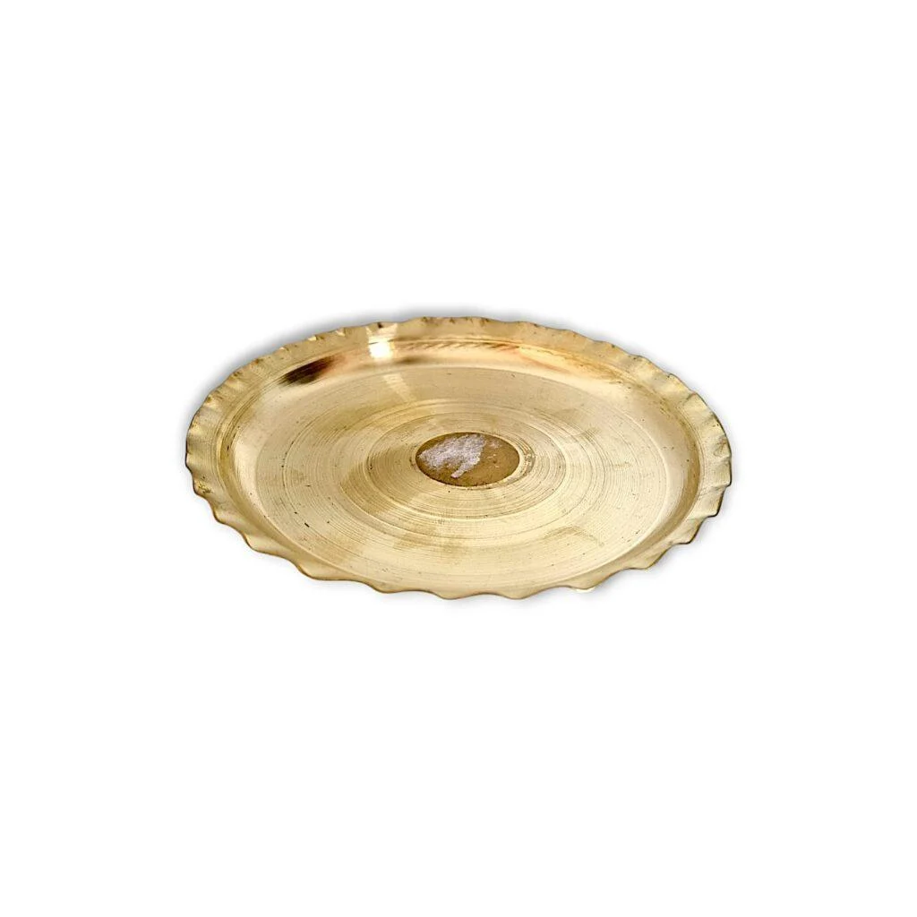 Original Pure Brass Pooja Plate - Pooja Plate - पूजा की थाली 15 Inch - Image 4
