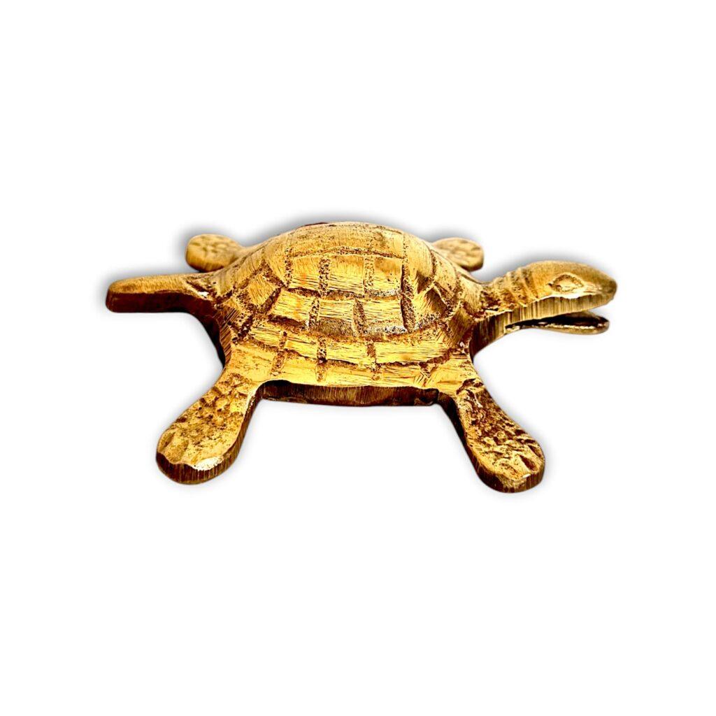 Pure Brass Tortoise Figurine - Tortoise Statue - "कछुआ प्रतिमा" 13 Inch