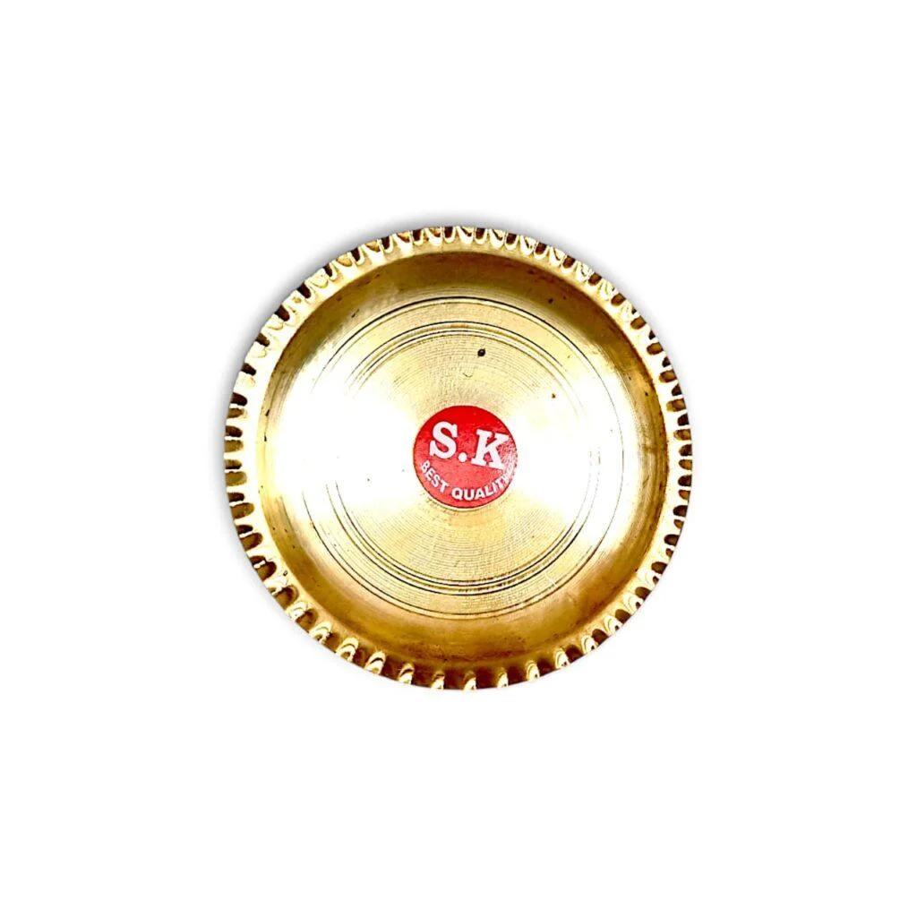 Original Pure Brass Pooja Plate - Pooja Plate - पूजा की थाली 13.2 Inch - Image 4