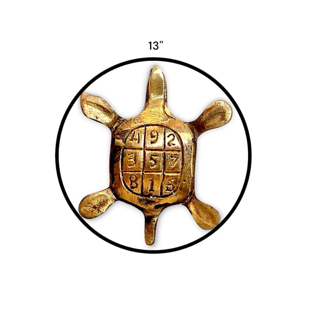 Pure Brass Tortoise Figurine - Tortoise Statue - "कछुआ प्रतिमा" 13 Inch - Image 4