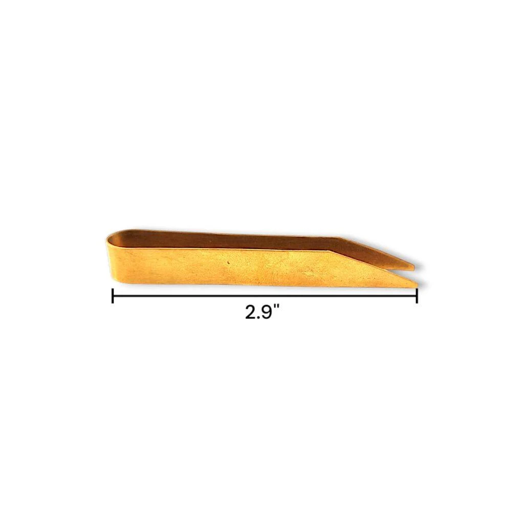 Pure Brass U Shape Tilak Kathi - Tilak Mold - Tika Kathi - "टीका कथि" 2.9 Inch - Image 2