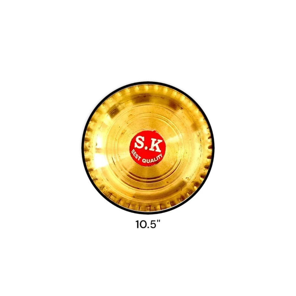 Original Pure Brass Pooja Plate - Pooja Plate - पूजा की थाली 10.5 Inch - Image 5