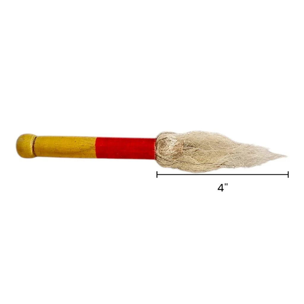 Puja Reshmi Synthetic Chamor - Puja Chamor For Baran Dala - Chawar - Chanwara - Chaur - Chavar Wooden Body - Image 3