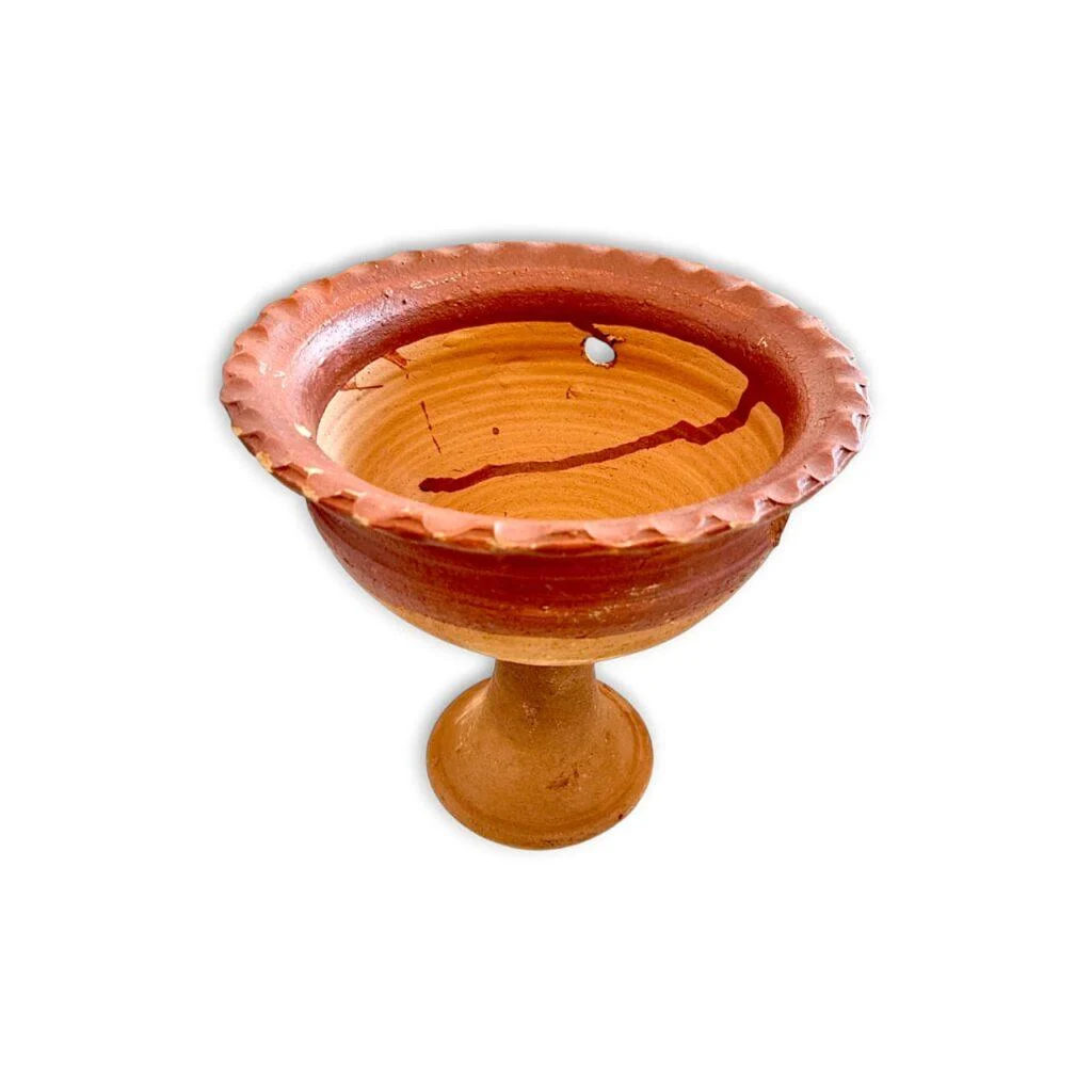 Handmade Dhuno Pot - Dhoop Dani - Mitti Ka Dhuno Pot - "धूप जलाने का पात्र" Large Size - Image 5