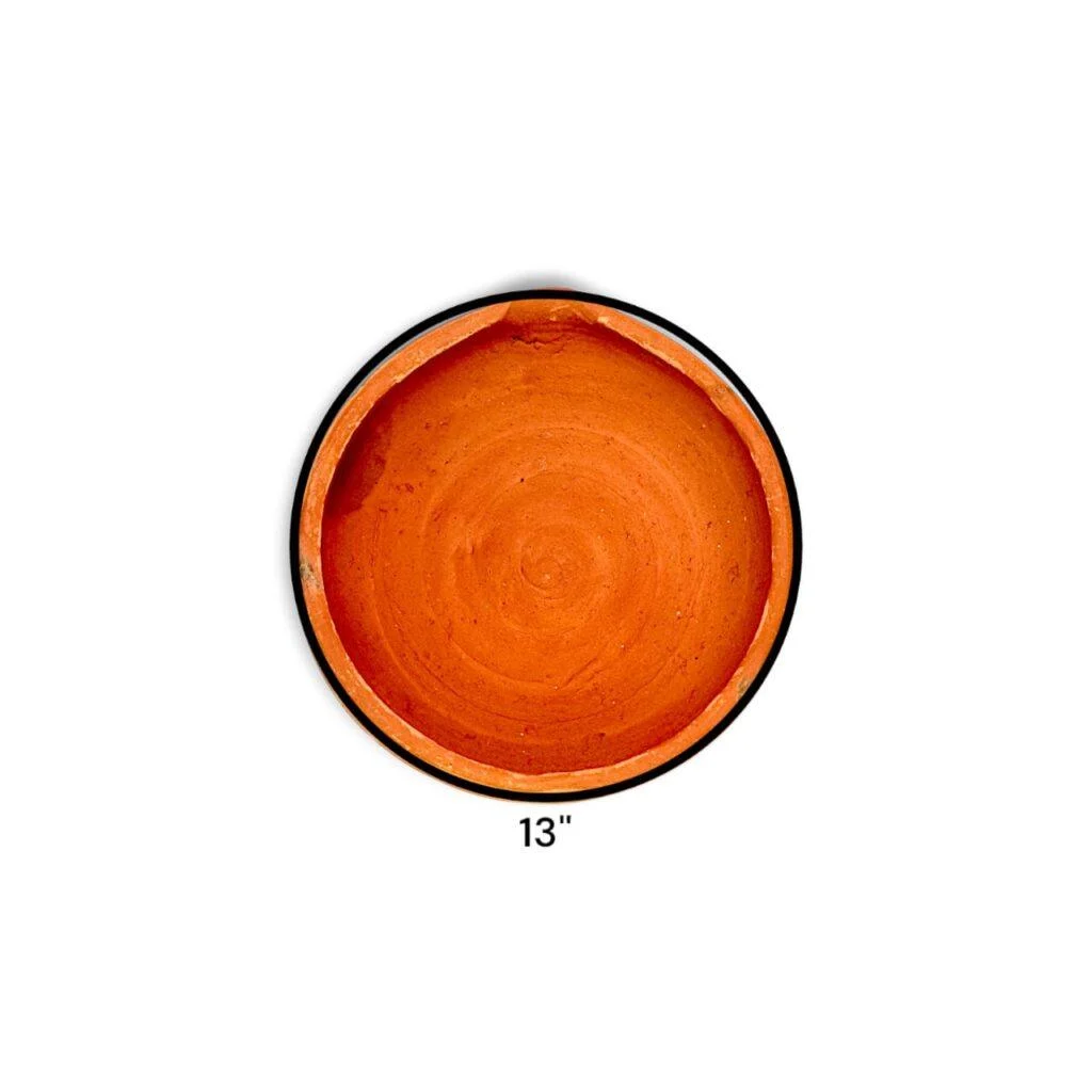 Terracotta Clay Lamp - Mitti Diya - "टेराकोटा मिट्टी दिया" - 3.9 Inch in Diameter Large Size Drishti Padeep - Pack of Single Piece - Image 4