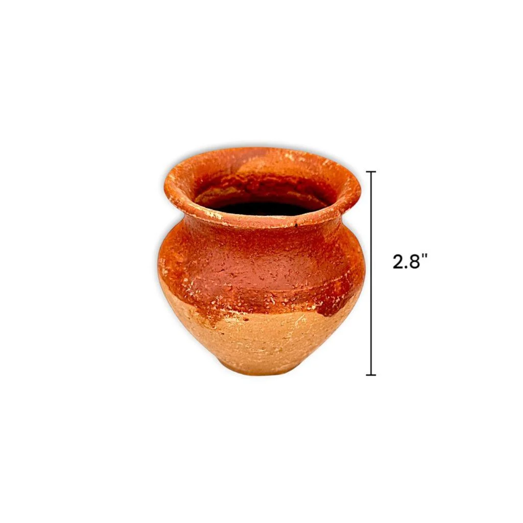 Handmade Manasa Pooja Ghat - Pooja Ghat - Clay Noggin 2.8 Inch - Small Size Puja Ghat - Noggin - Image 3