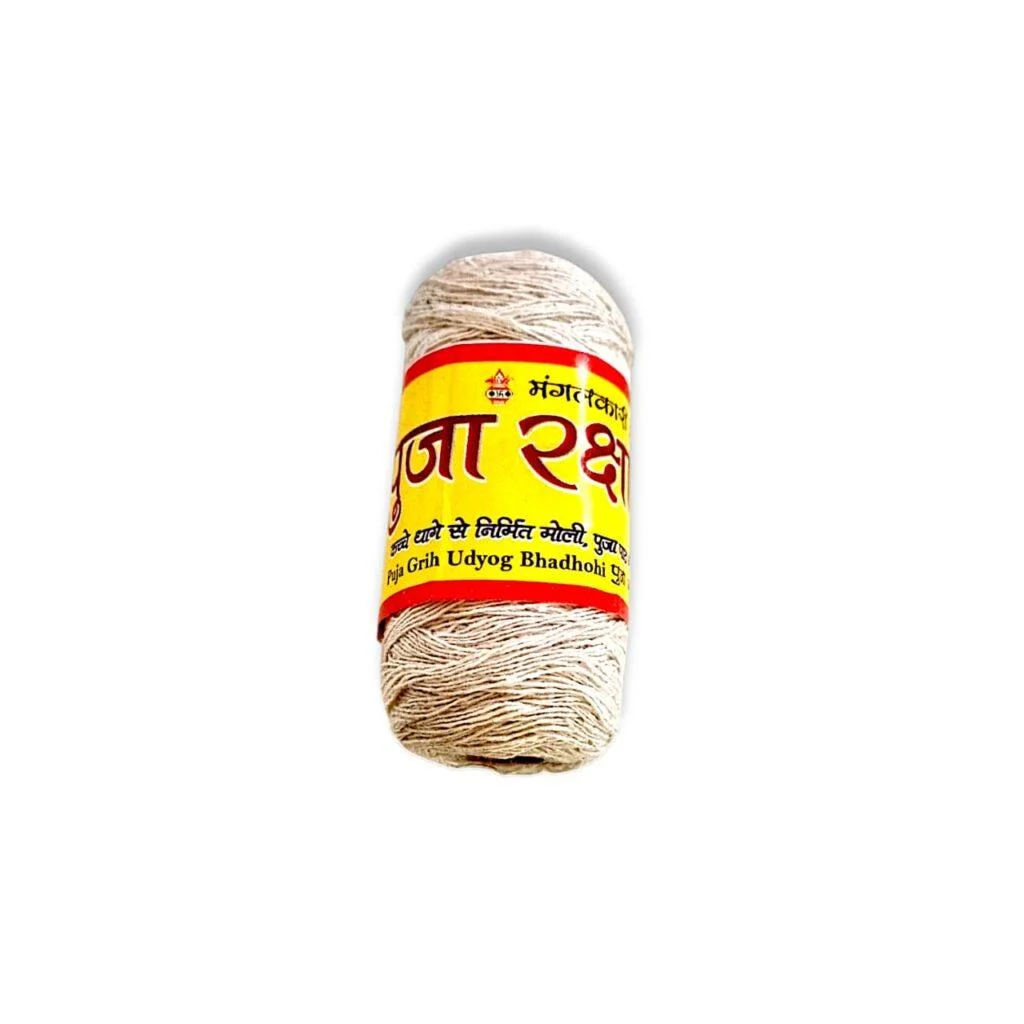 Pure Kalwa - Kalawa - Off White Raksha Sutra - White Mangaik Moli - A Sacred Hindu Thread - Pure Cotton Yarn - Image 2