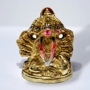 Pure Brass Panchmukhi Hanuman Ji Idol - Panchamukhi Hanuman Ji Mayapuri Style Murti - The God Of Strength - Prosperty - Well Polished 5" Holy