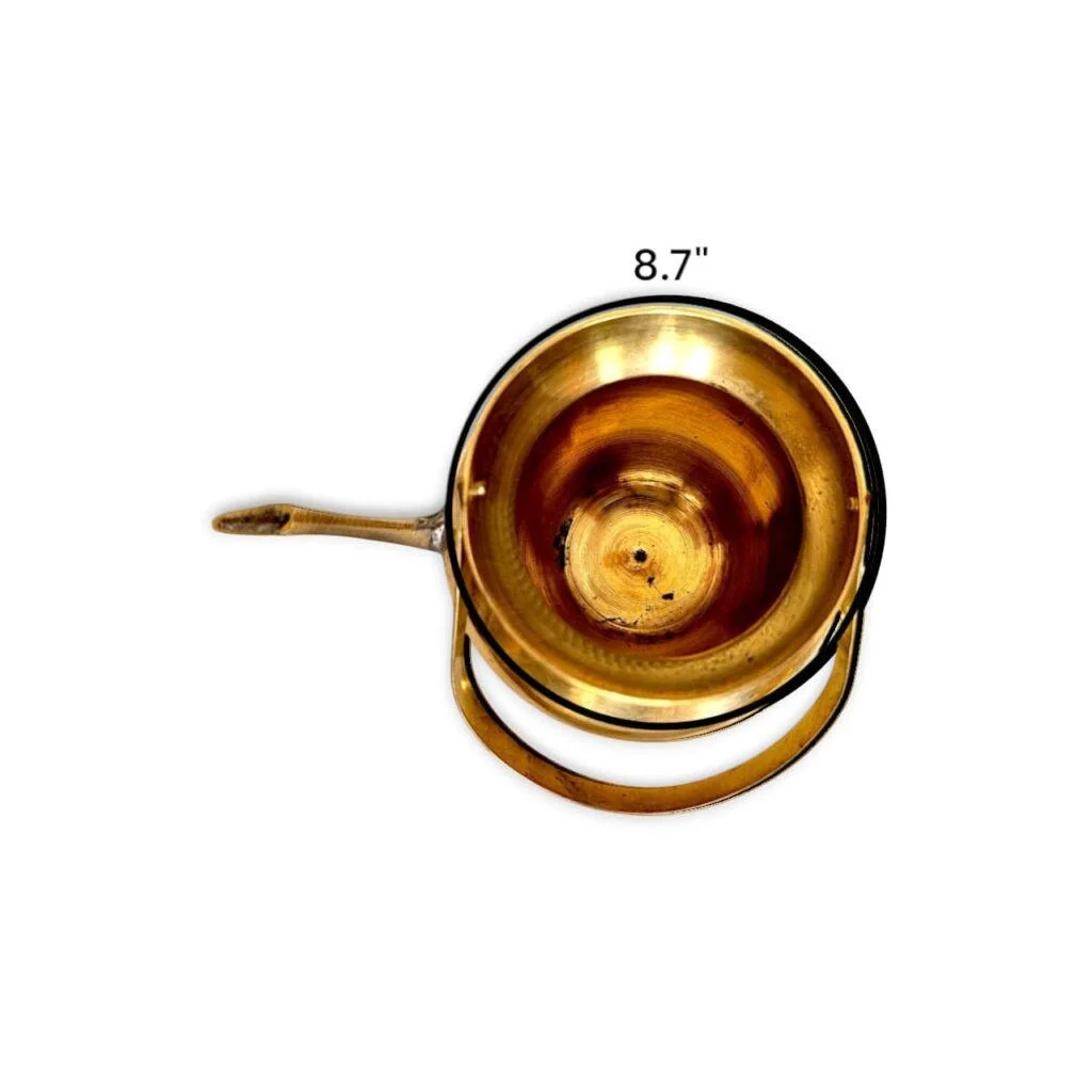 Pure Brass Kamandal - Kamandal With Handel - "शुद्ध पीतल कमंडल" 3.5 Inch - Image 3