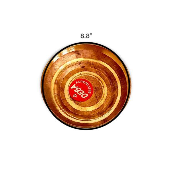 Pure Bronze Round Plate For Pooja - Kansa Plate -  "कंसा की थाली" 8.8 Inch - Image 3