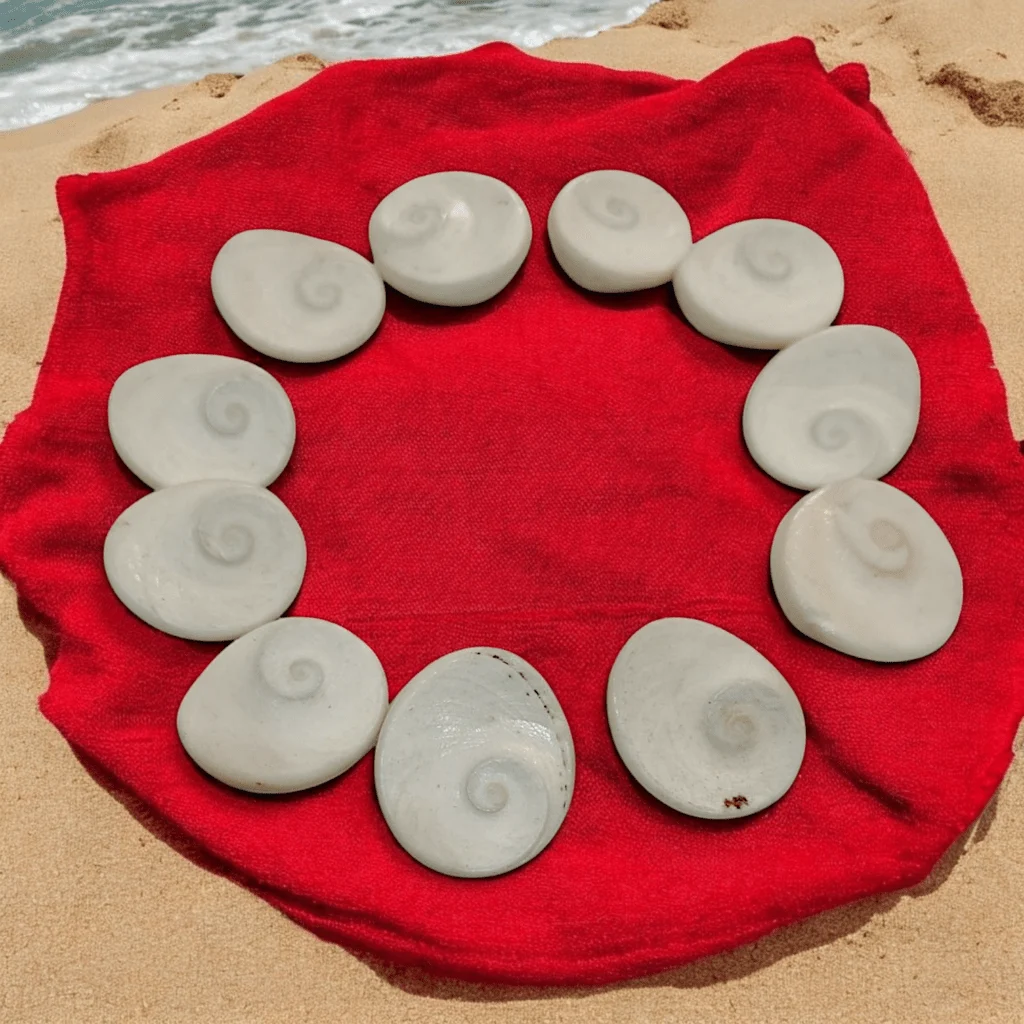 Poojn Brand Natural Gomti Chakra - Pack Of 11 Pieces - Size 20 - 26 mm - Decorative Showpiece - 2 - 2.6 cm White Gomti Chakra (Stone, Shell, White) - Image 2