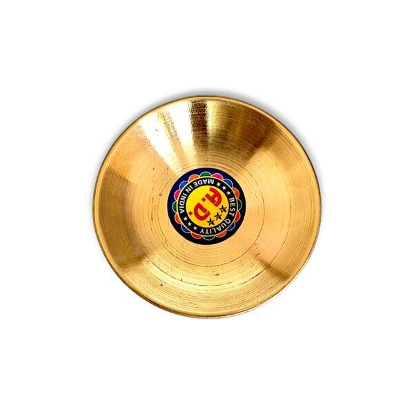 Pure Brass Sandhya Pradeep - Traditional Indian Oil Lamp - पारंपरिक भारतीय पीतल संध्या प्रदीप" - Image 2